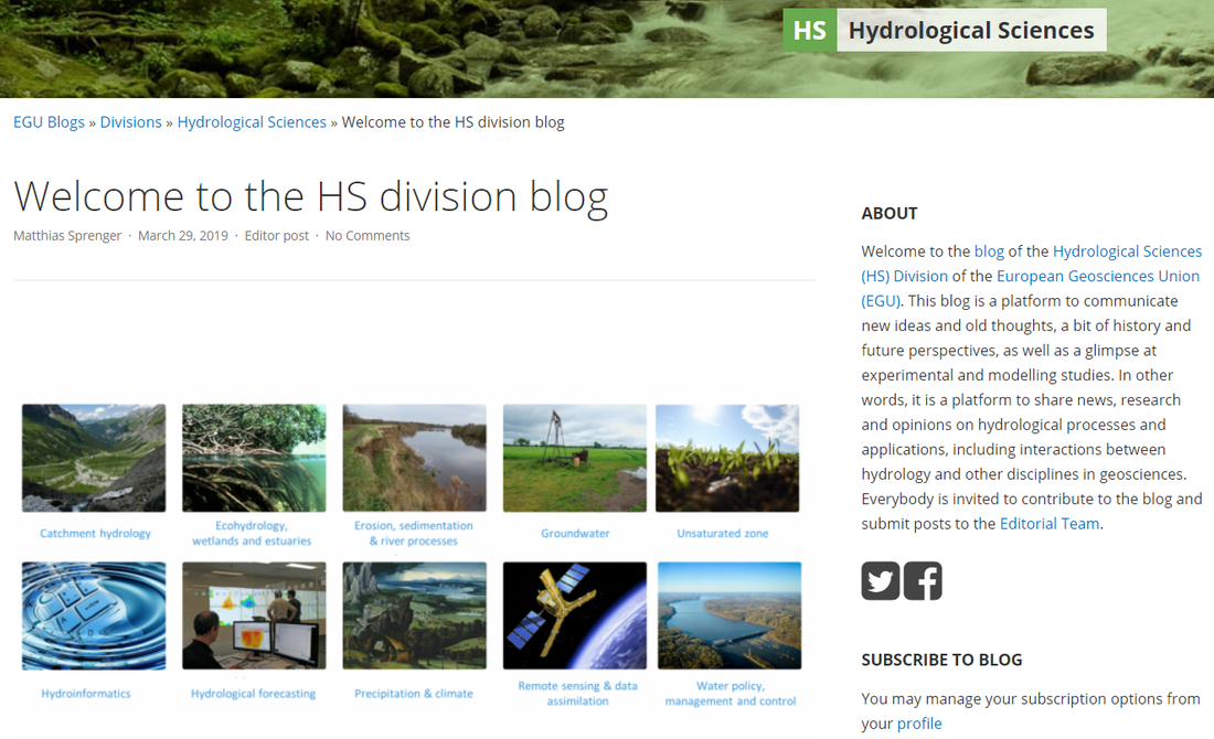 EGU Hydrological Sciences Section Blog
